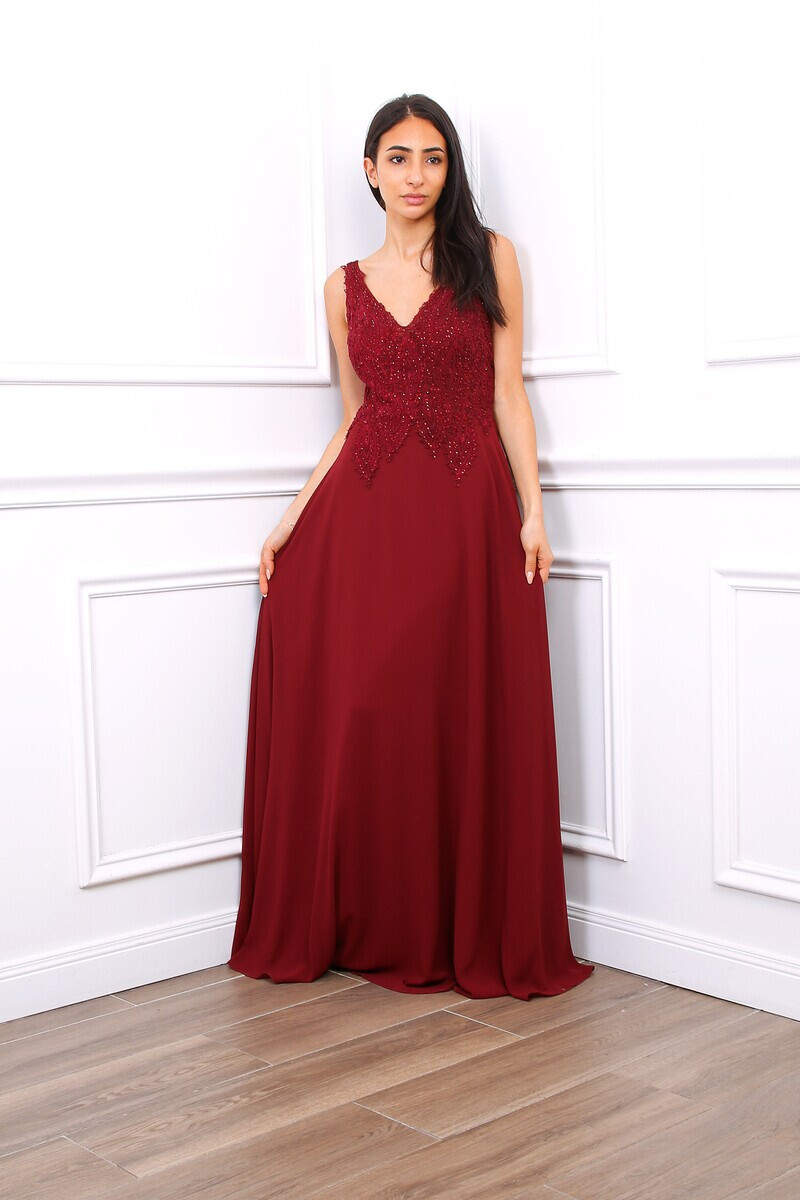 Grossiste Alice'Desir - Robe de soirée brodée à strass