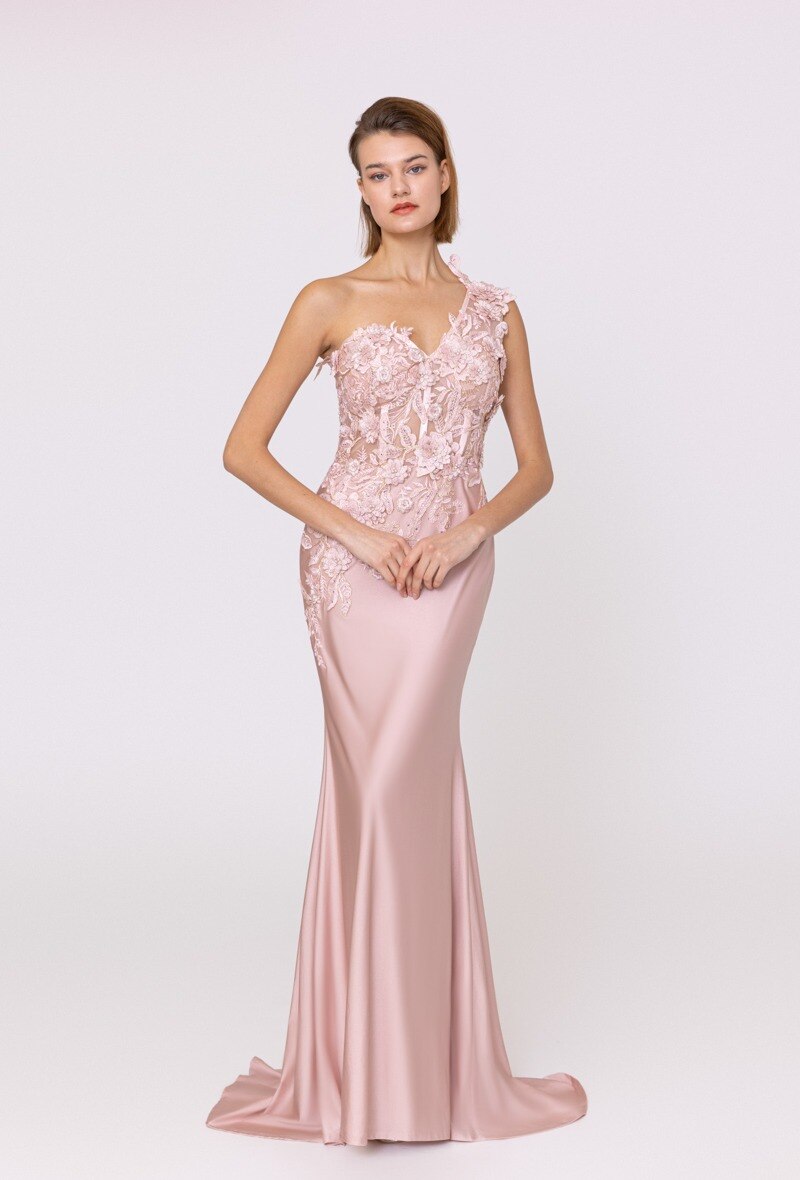 Grossiste Alice'Desir - Robe longue de soirée avec dentelle
