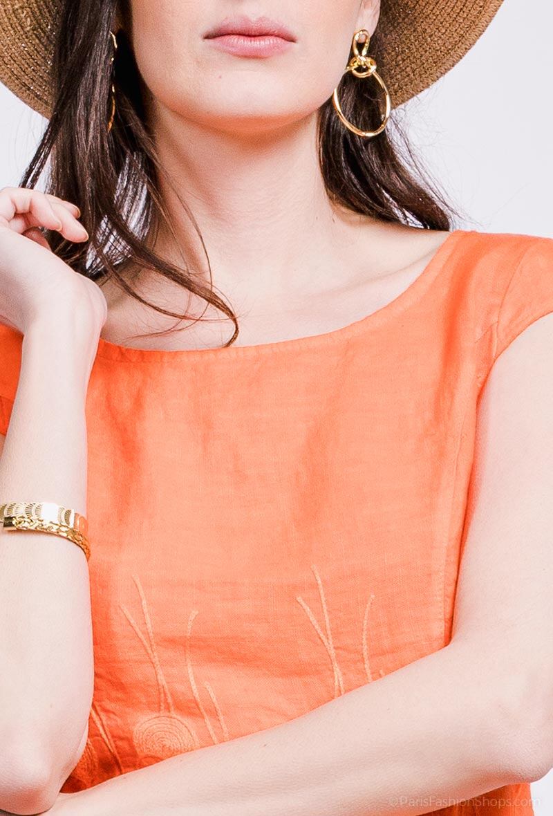 Wholesaler Alice.M - Embroidered blouse in linen