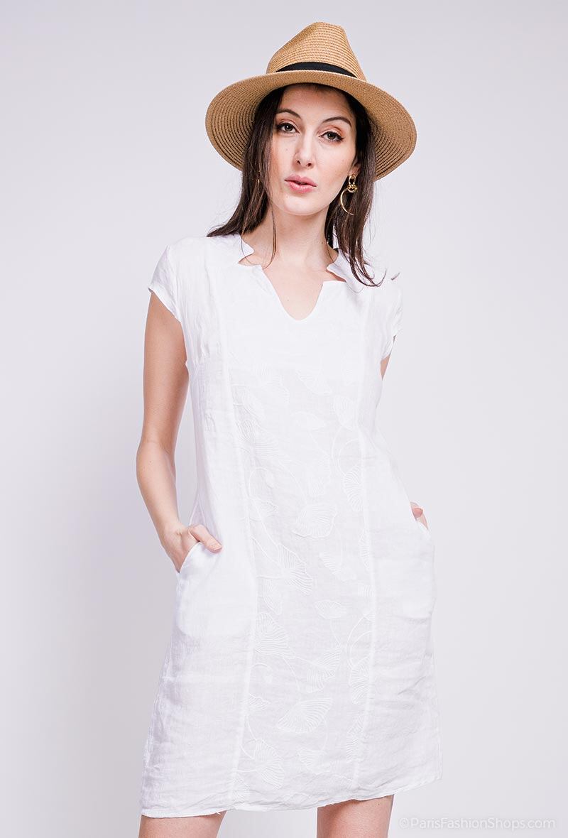 Wholesaler Alice.M - Linen embroidered dress