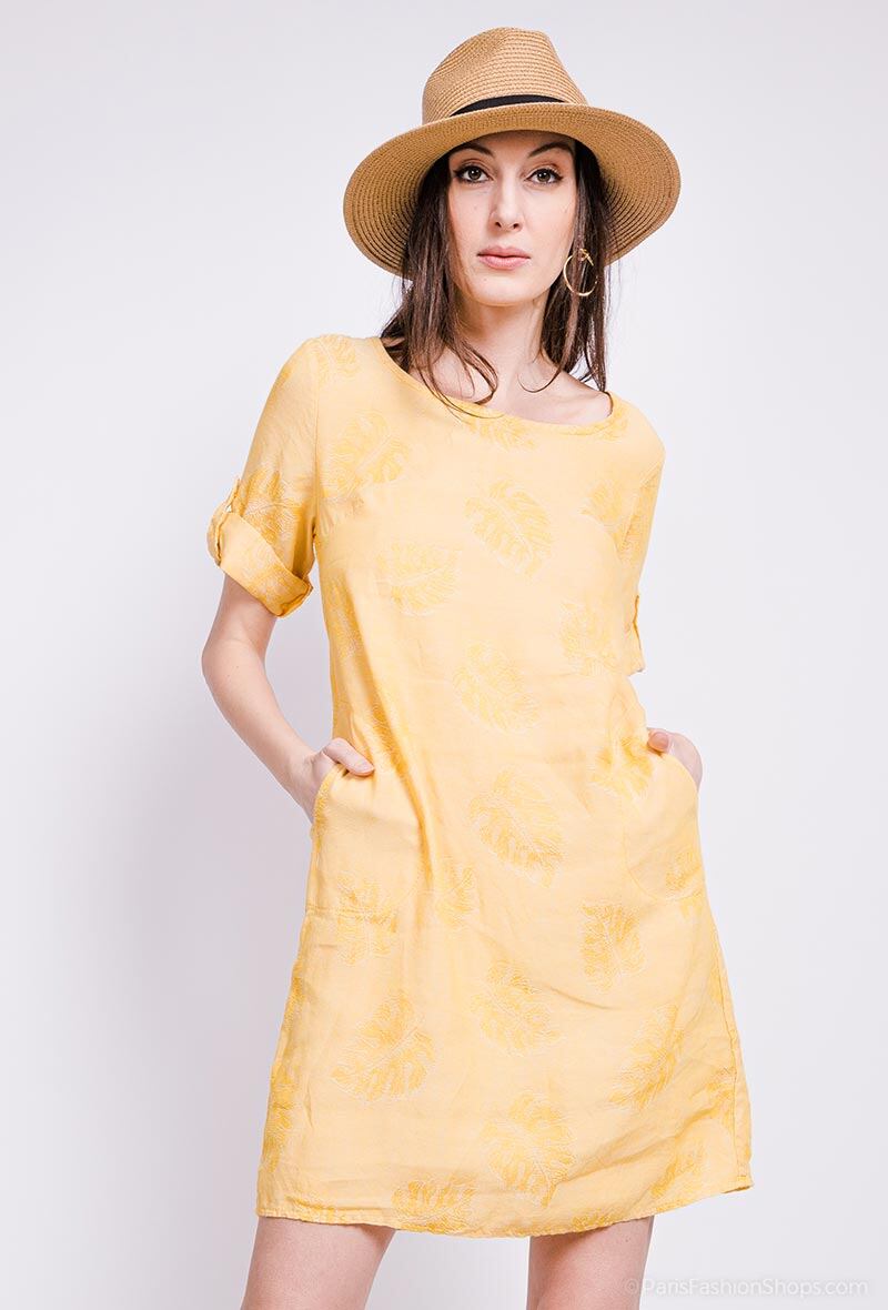 Wholesaler Alice.M - Linen patterned dress