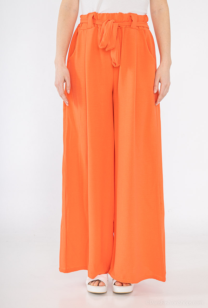 Mayorista ALIDA MOD - Pantalón fluido con cinturón y bolsillos