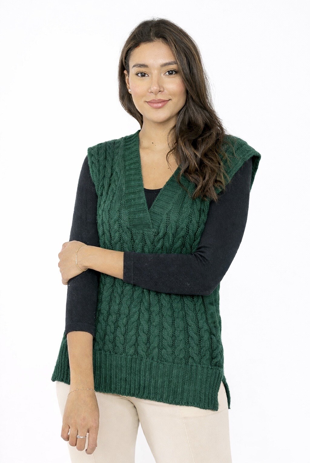 Mayorista ALIDA MOD - Top retorcido de manga corta con cuello en V