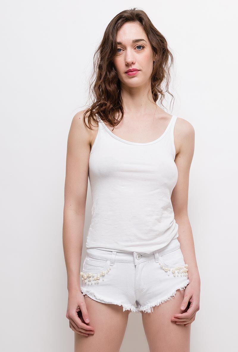 Mayorista Alina - Shorts with pearls