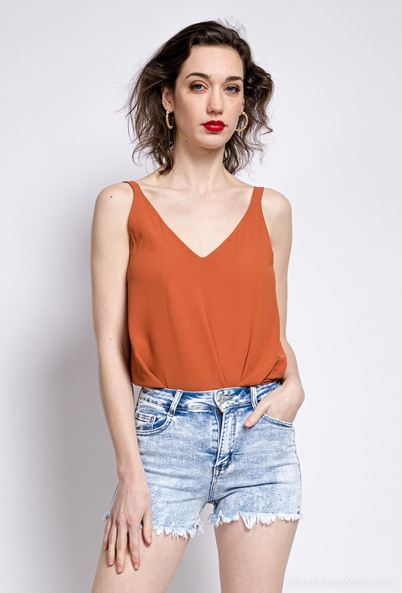 Großhändler Alina - Kurze Jeans mit ungesäumtem Saum