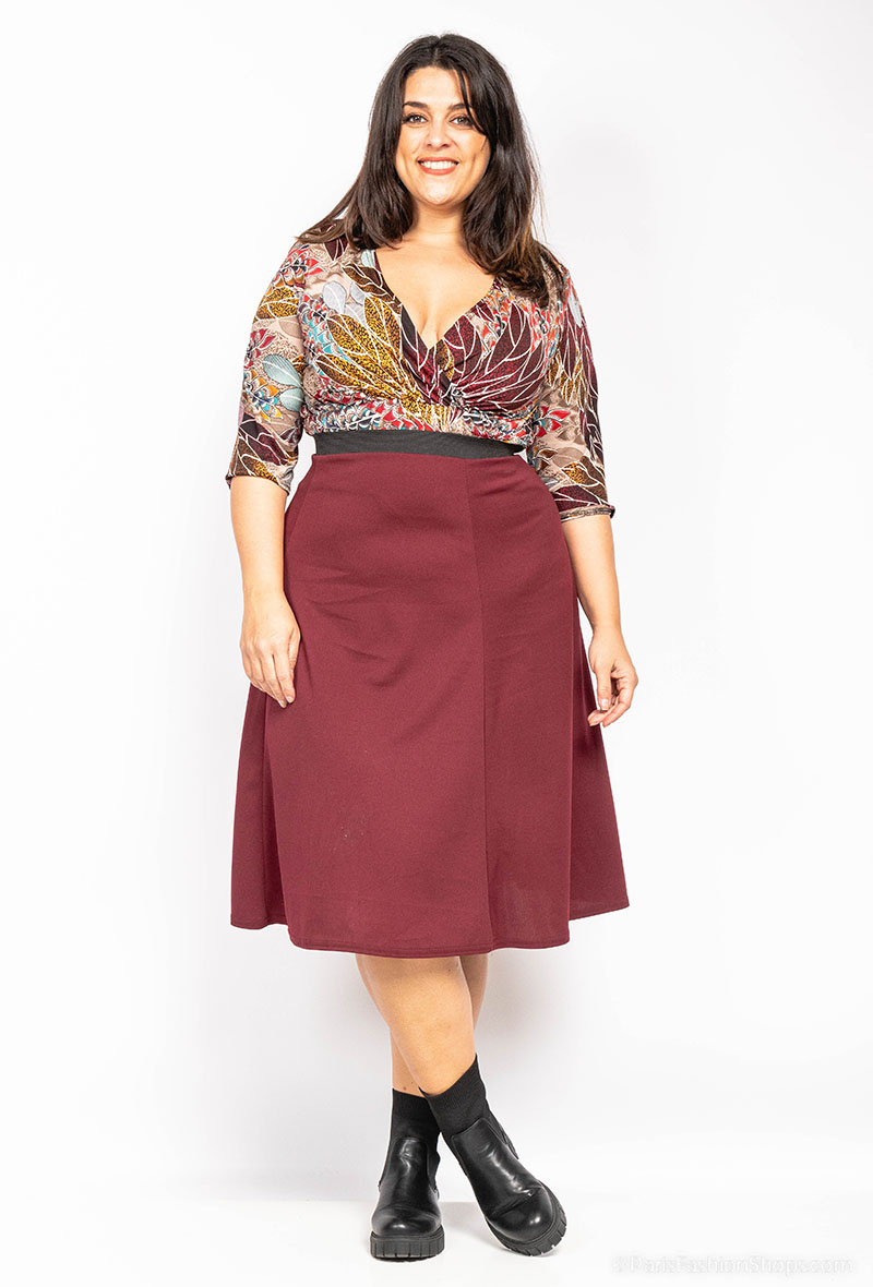 Wholesaler Alison B. Paris - Jupe évasée genoux ALISON B. PARIS made in France