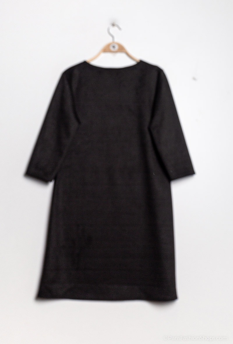 Wholesaler Alison B. Paris - Suede mid long dress ALISON B. PARIS Made In France