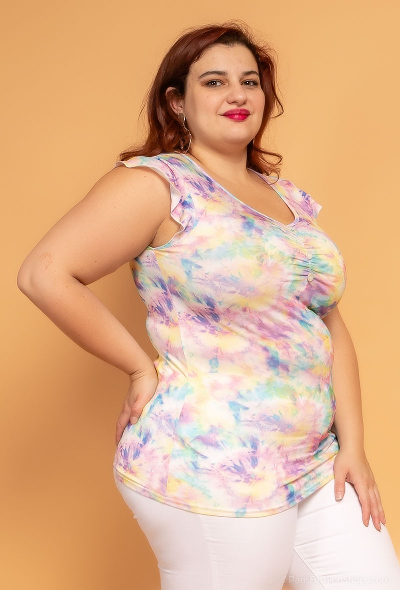 Wholesaler Alison B. Paris - Tie&Dye pattern Top ALYSON B. PARIS Made In France