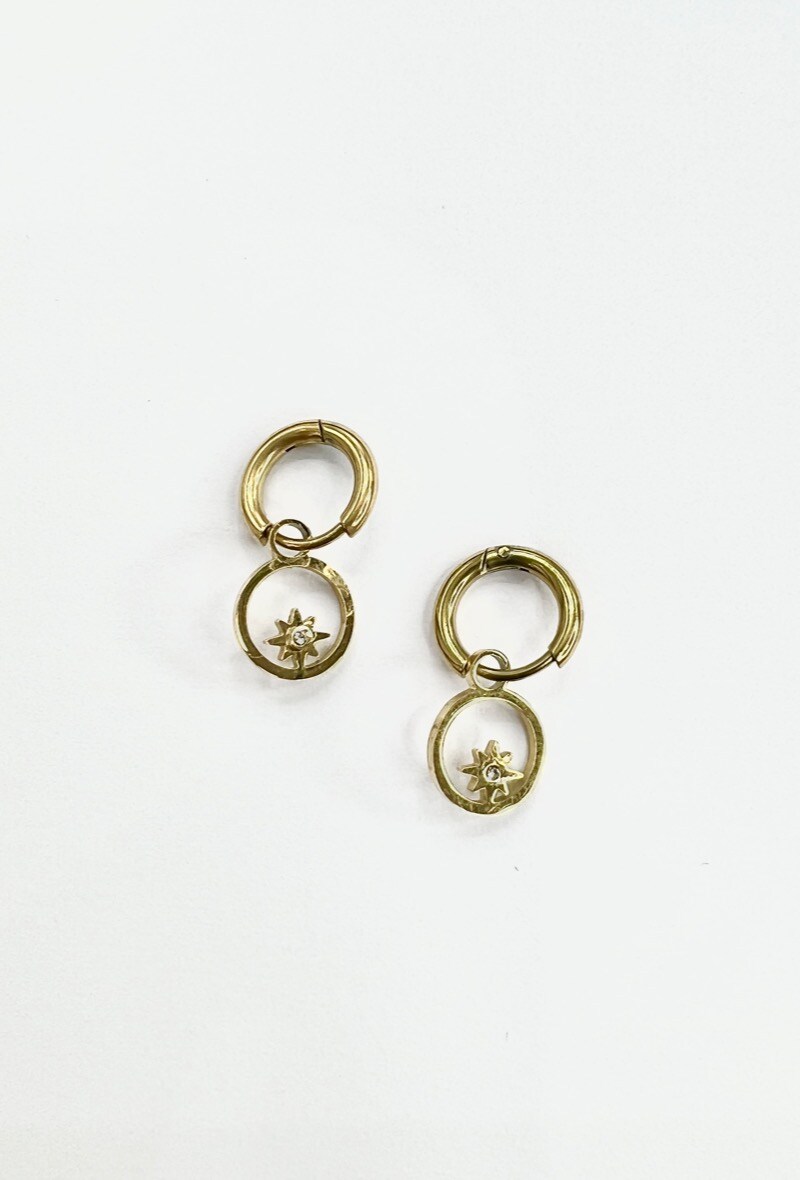 Wholesaler Aliya Bijoux - Mini hoop shooting star