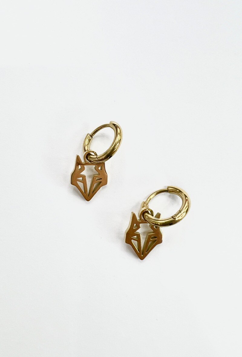Wholesaler Aliya Bijoux - Mini fox hoop earring