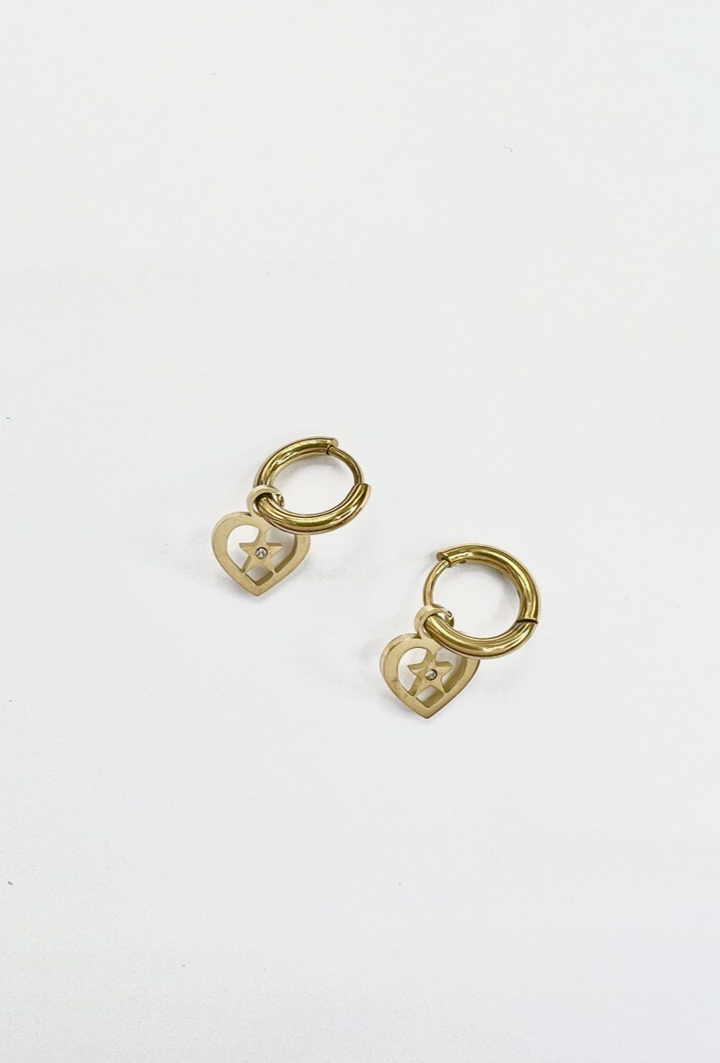 Mayorista Aliya Bijoux - Mini aro corazón estrella