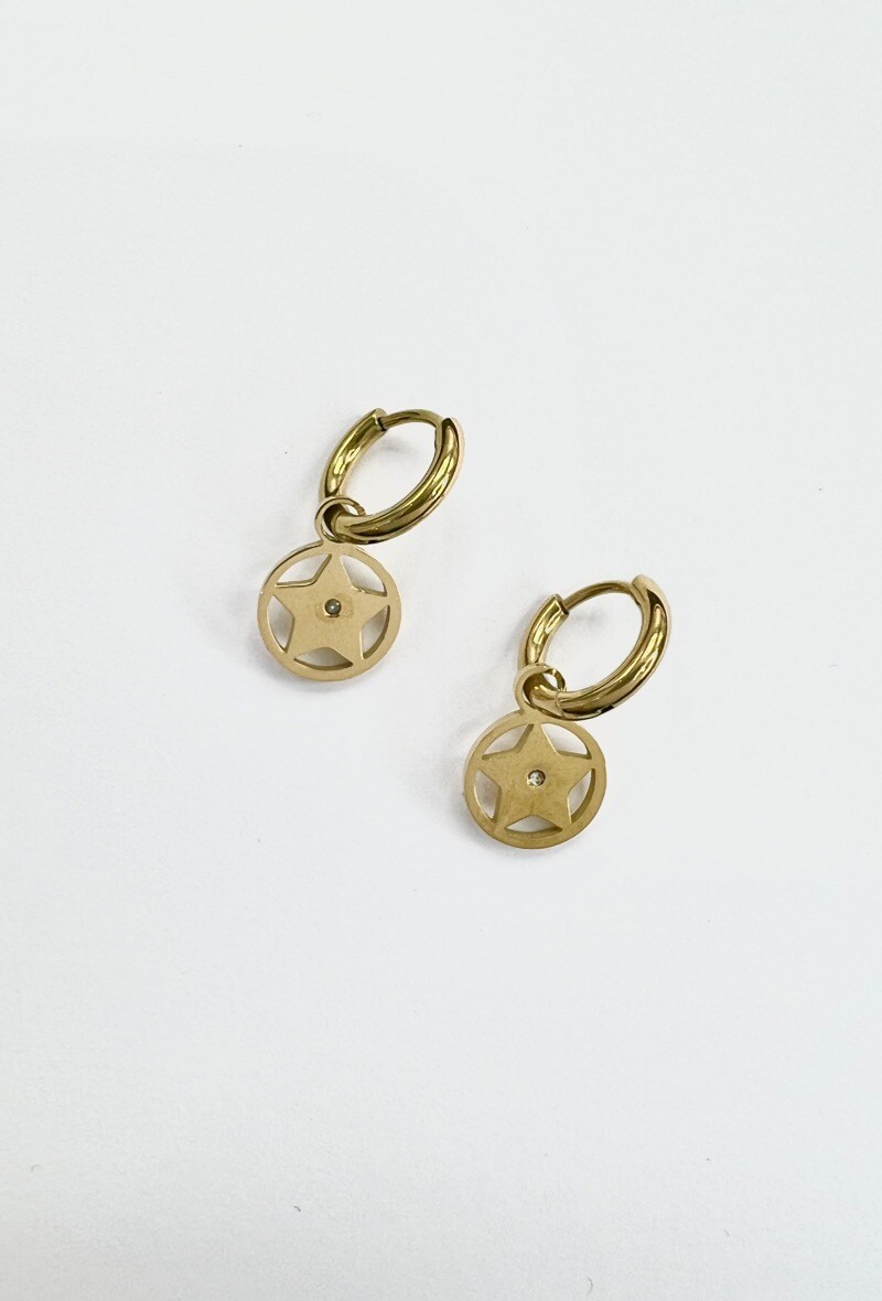 Mayorista Aliya Bijoux - Mini aro círculo estrella