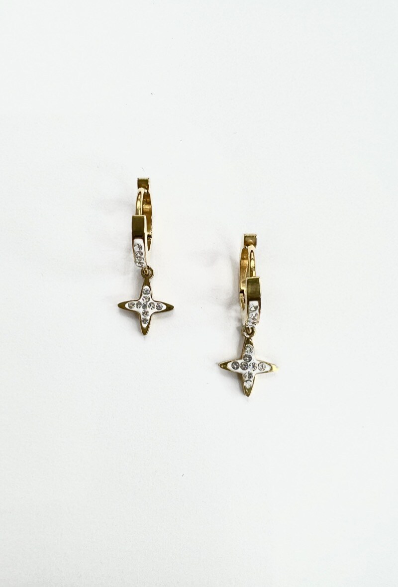 Mayorista Aliya Bijoux - Mini creole estrella fugaz