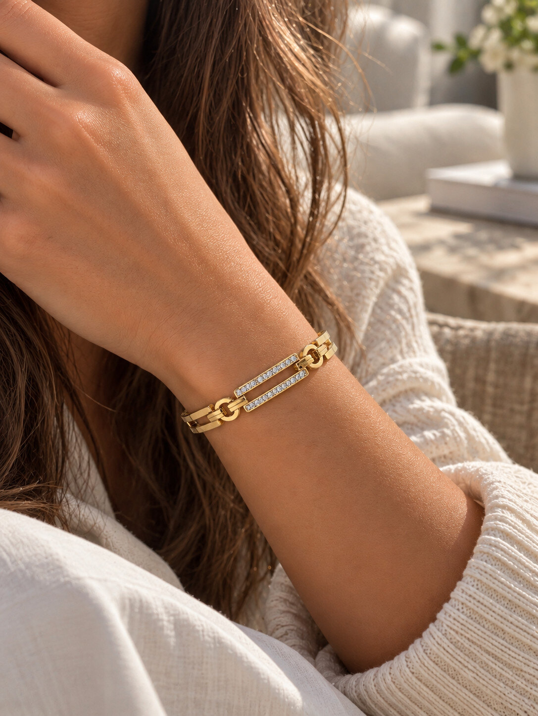 Mayorista Aliya Bijoux - Brazalete con líneas