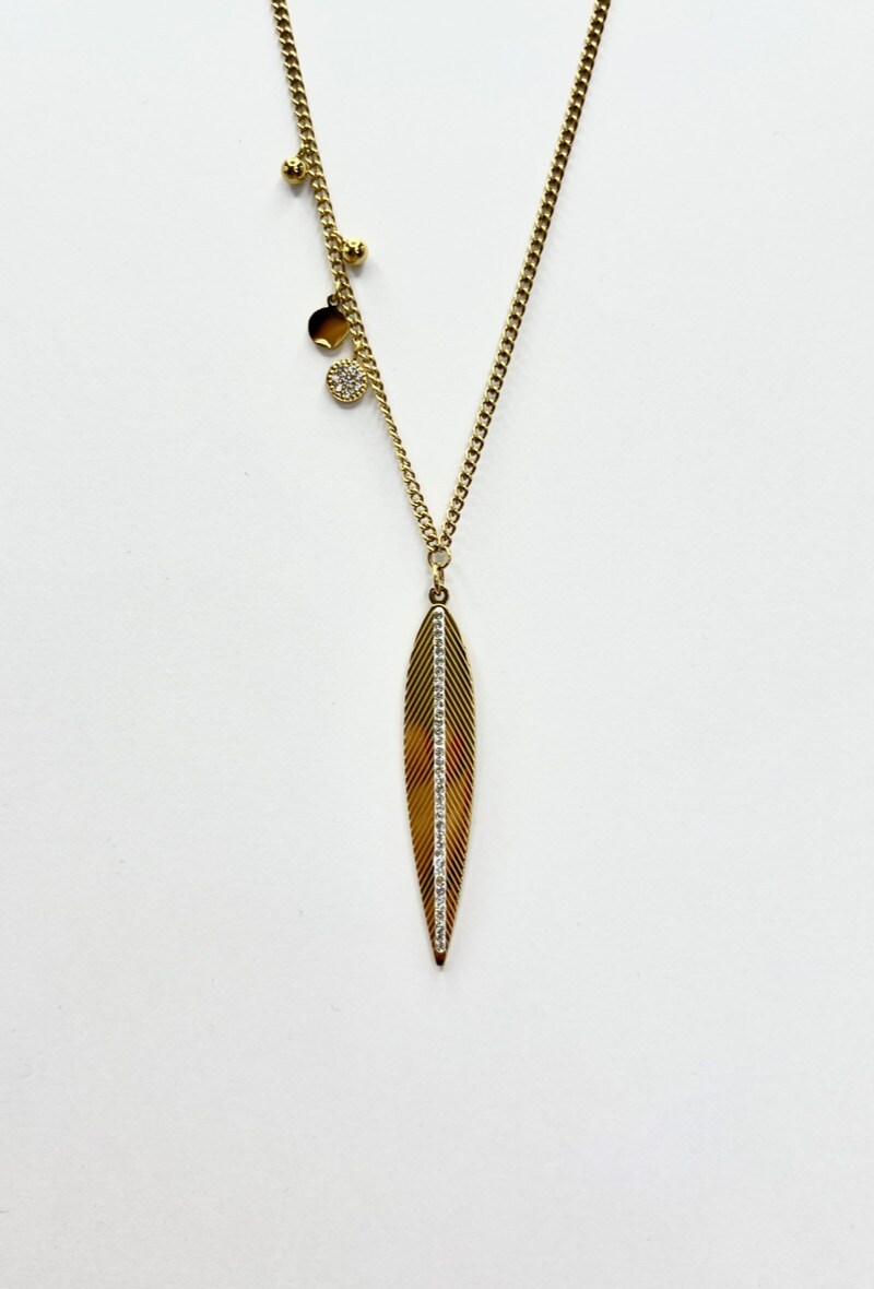 Wholesaler Aliya Bijoux - Leaf necklace