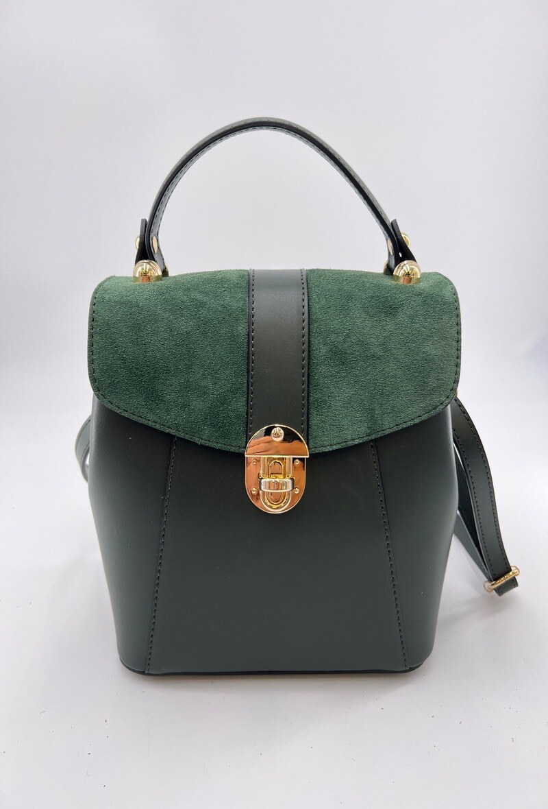 Wholesaler ALIZE PARIS - Transformable crossbody backpack leather/velvet
