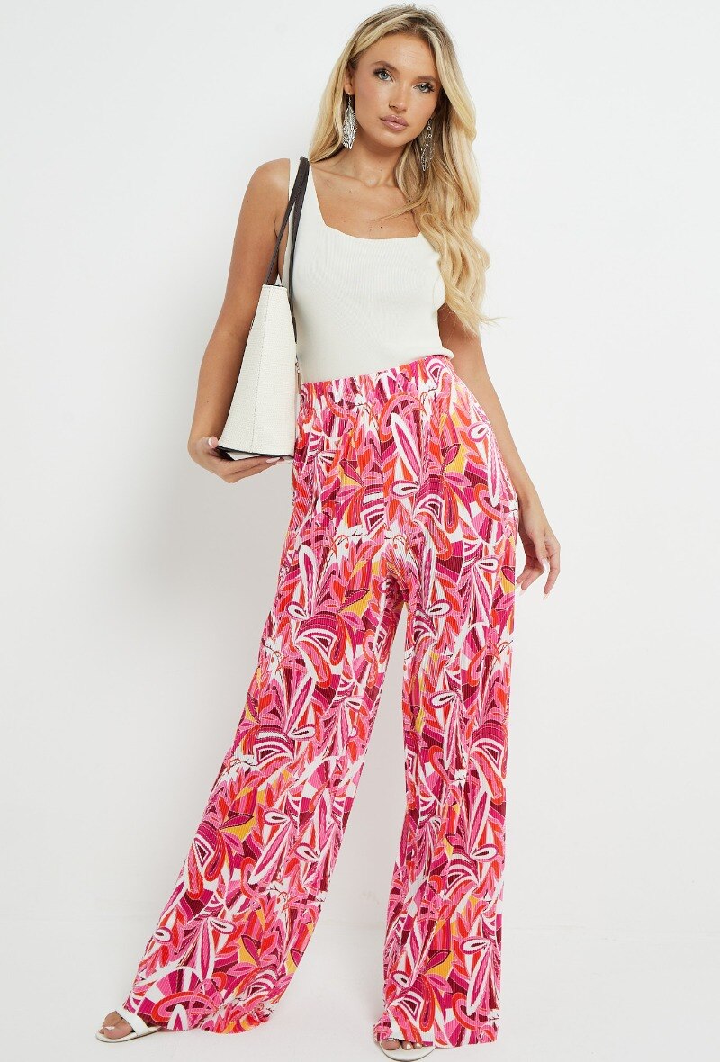 Wholesaler Allyson - Pleated print pant