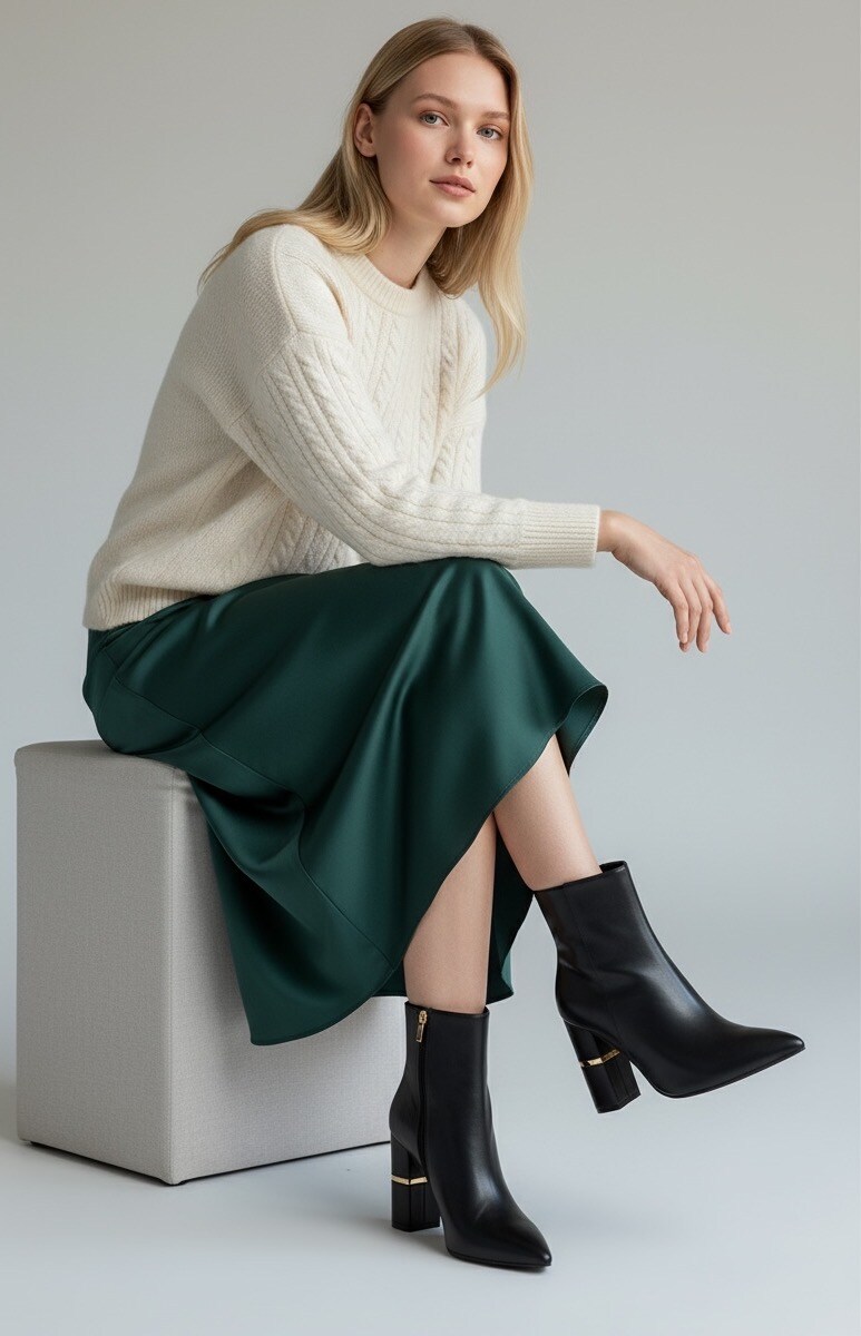 Wholesaler ALTAMODA SHOES - Pointed toe ankle boots with chunky heel