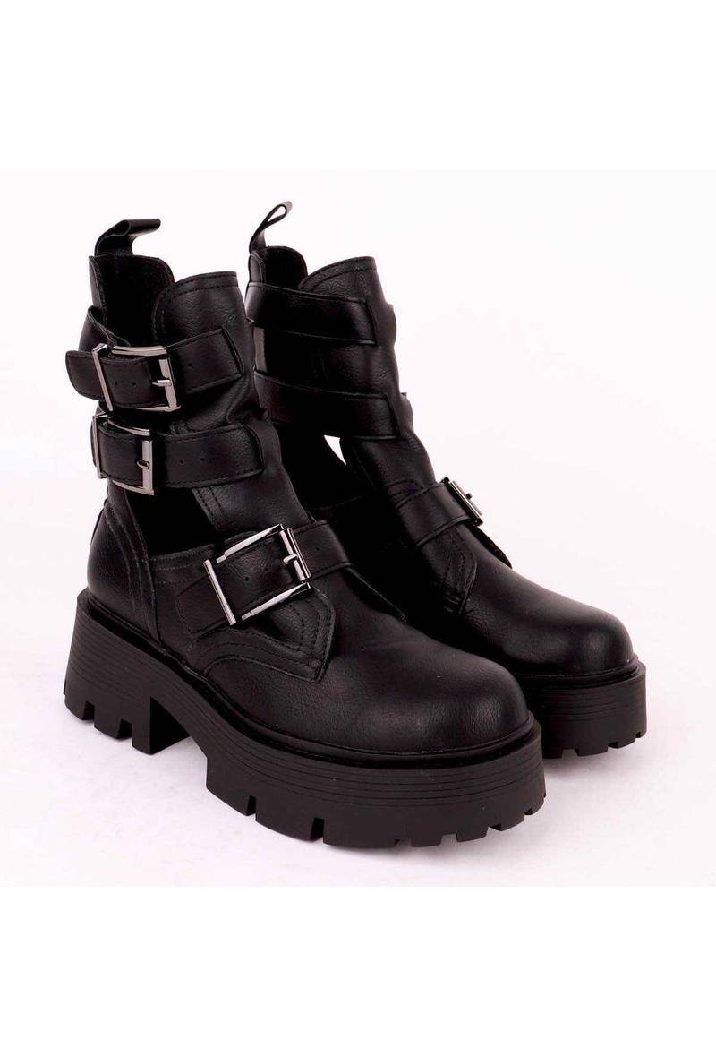 Großhändler ALTAMODA SHOES - Stiefel mit drei Schnallen und Knöchelausschnitten ohne Schnürsenkel