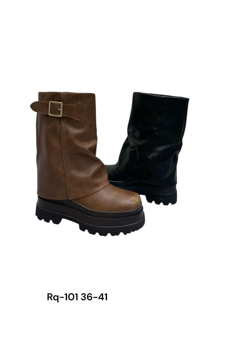 Grossiste ALTAMODA SHOES - Bottines à semelle épaisse et double épaisseur avec boucle unique