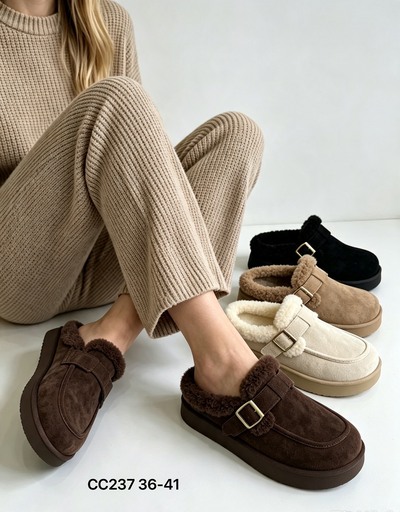 Großhändler ALTAMODA SHOES - Damen Plüsch-Baumwollschuhe mit dicker Sohle Großhändler ALTAMODA SHOES - Damen Plüsch-Baumwollschuhe mit dicker Sohle