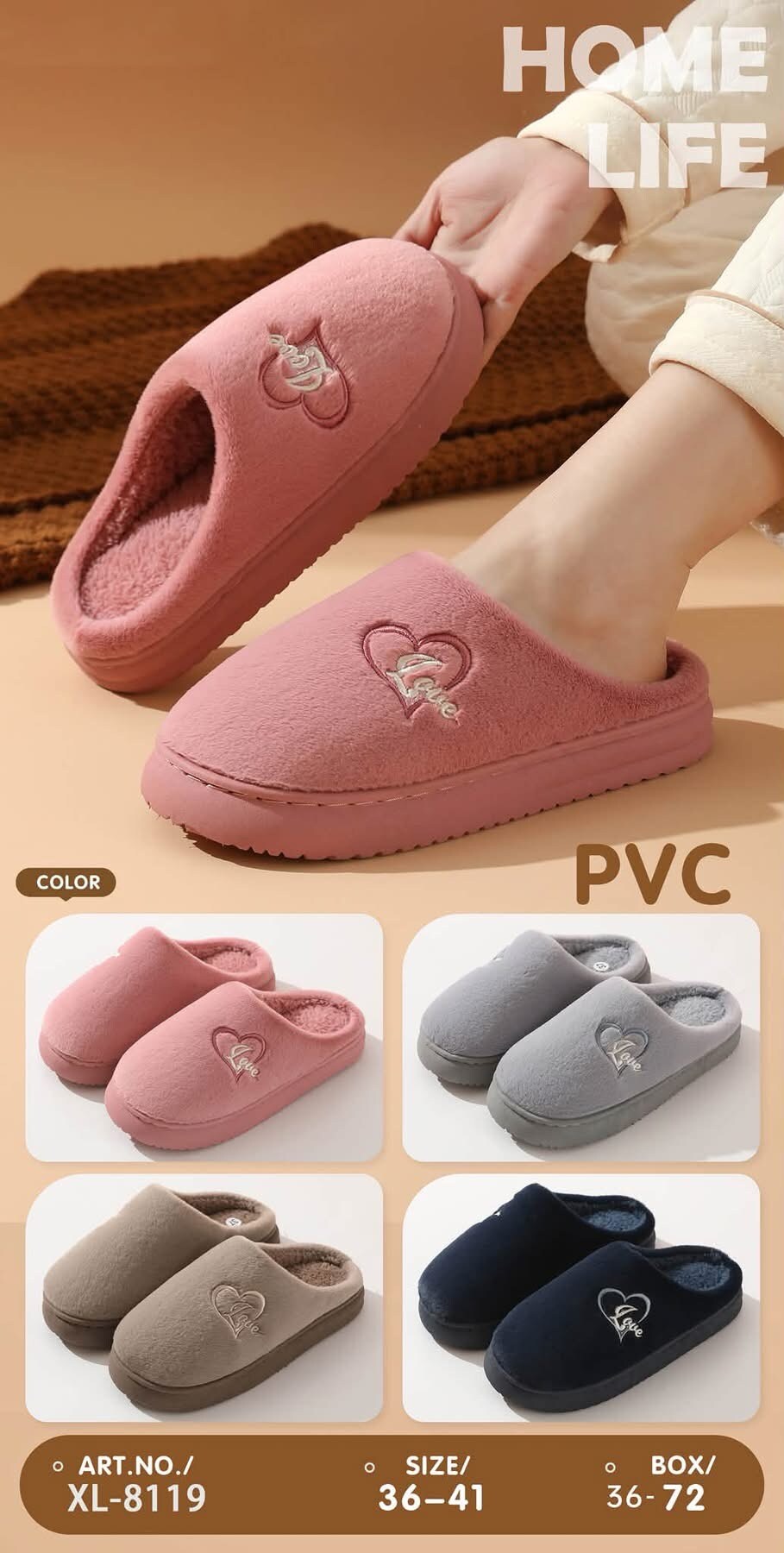 Wholesaler ALTAMODA SHOES - Women's plush slippers