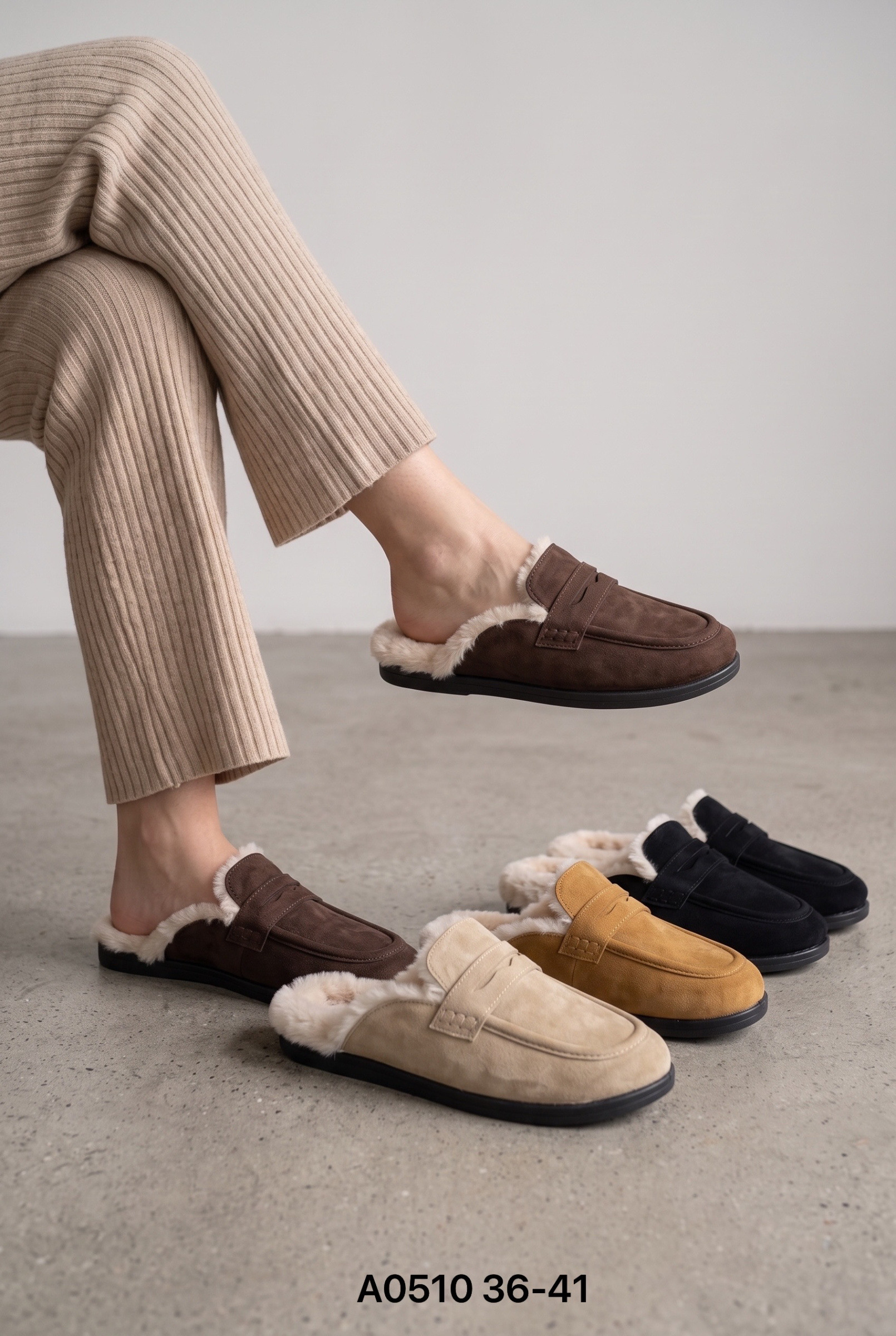 Grossiste ALTAMODA SHOES - MULE LOAFER EN DAIM