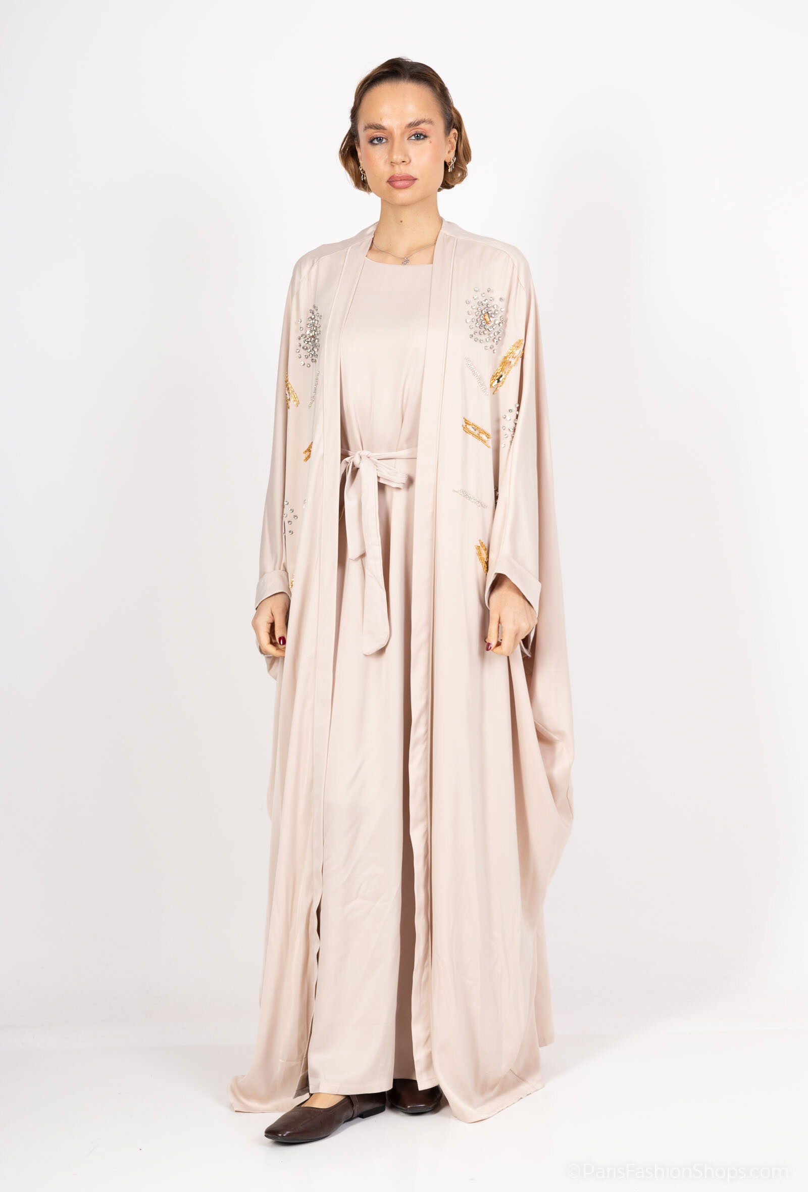 Grossista ALYA - Abito Abaya con Fantasie - Eleganza
