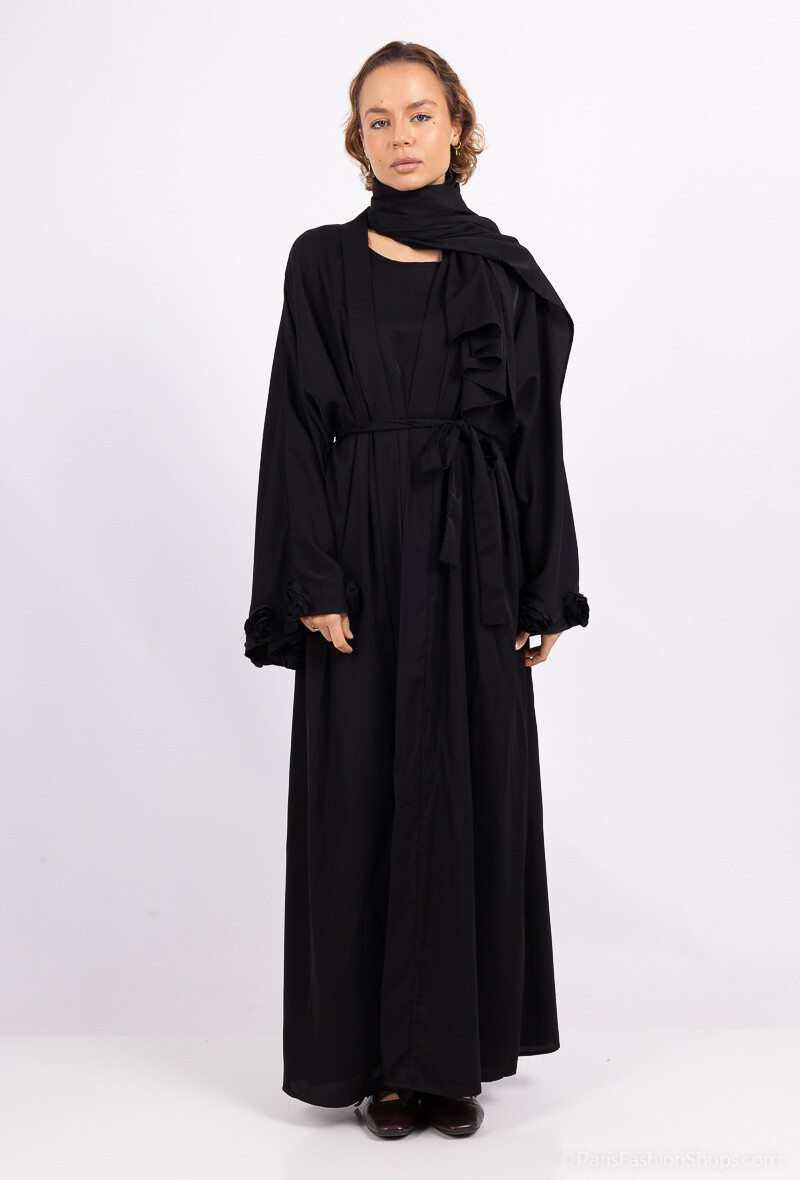 Grossista ALYA - Abito elegante con ornamento di rose