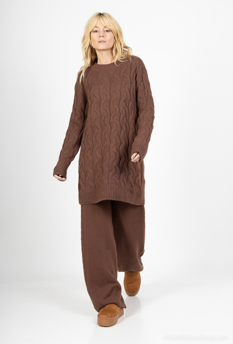 Grossista ALYA - Set di maglia grossa: elegante e confortevole