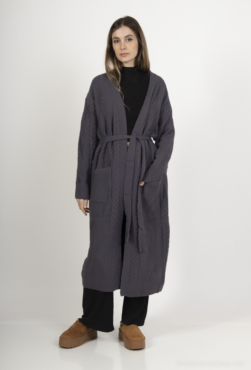 Grossista ALYA - Cardigan elegante con cintura