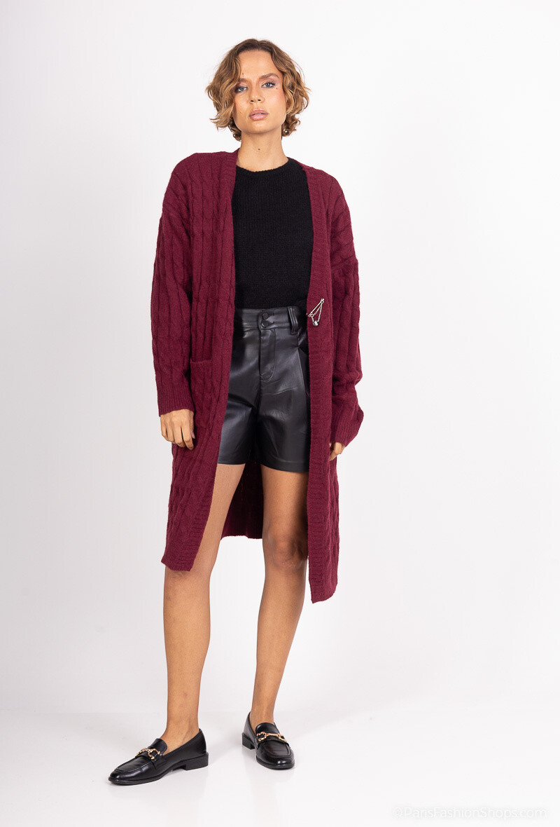 Grossista ALYA - Cardigan in maglia spessa - semplicità e comfort