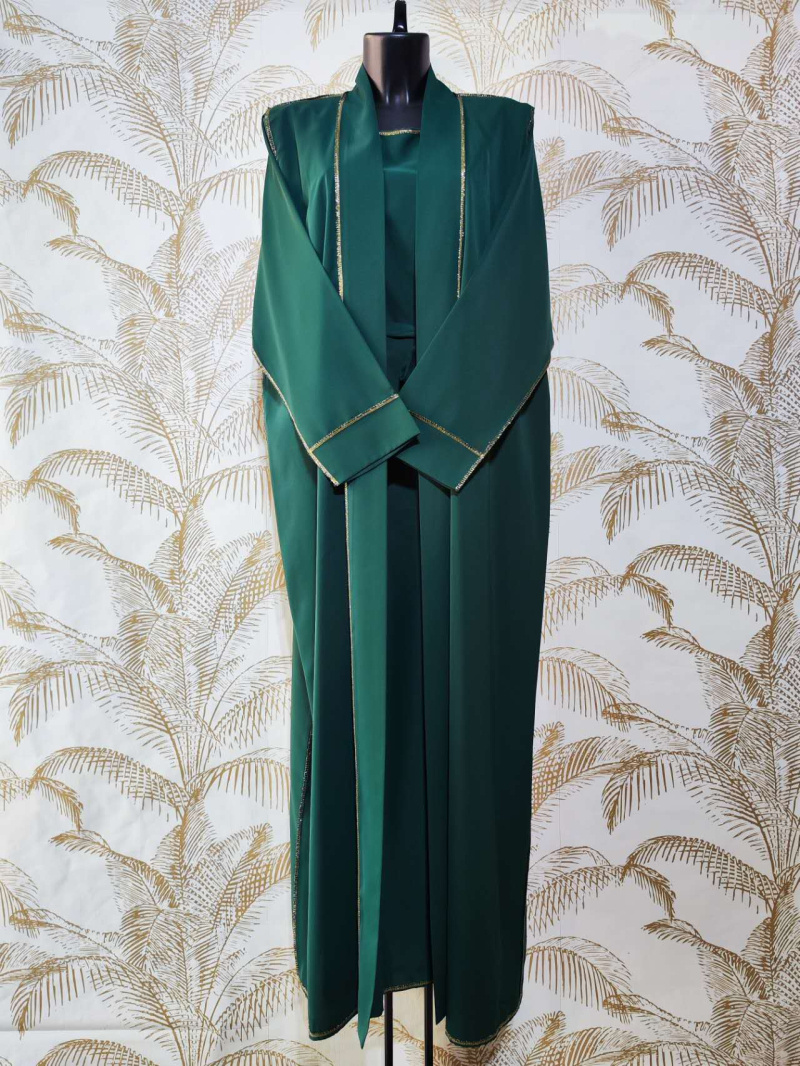 Wholesaler ALYRA - ABAYA - ABAYA SET WITH GOLD FINISH