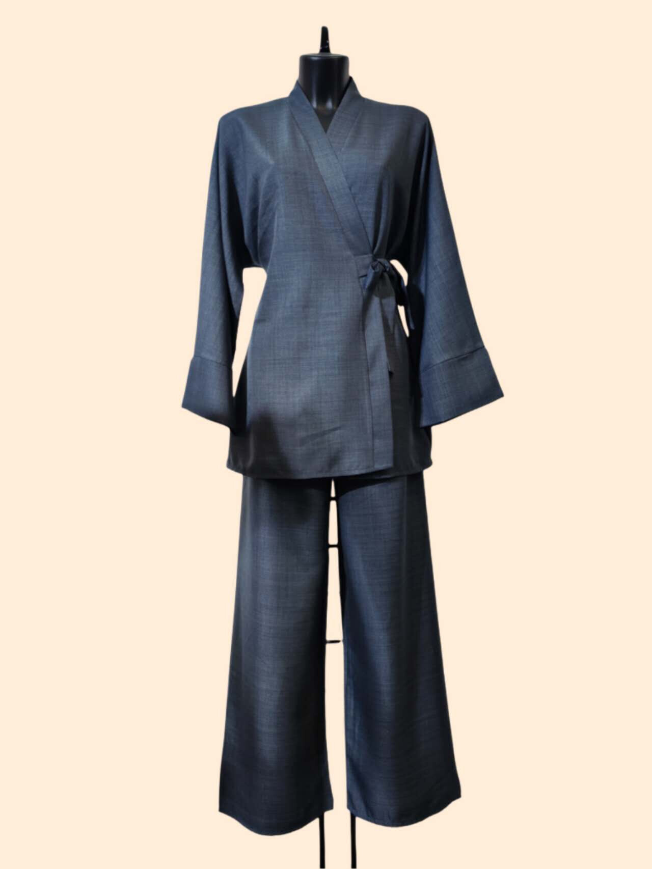 Wholesaler ALYRA - ABAYA - Kimono set with straight pants