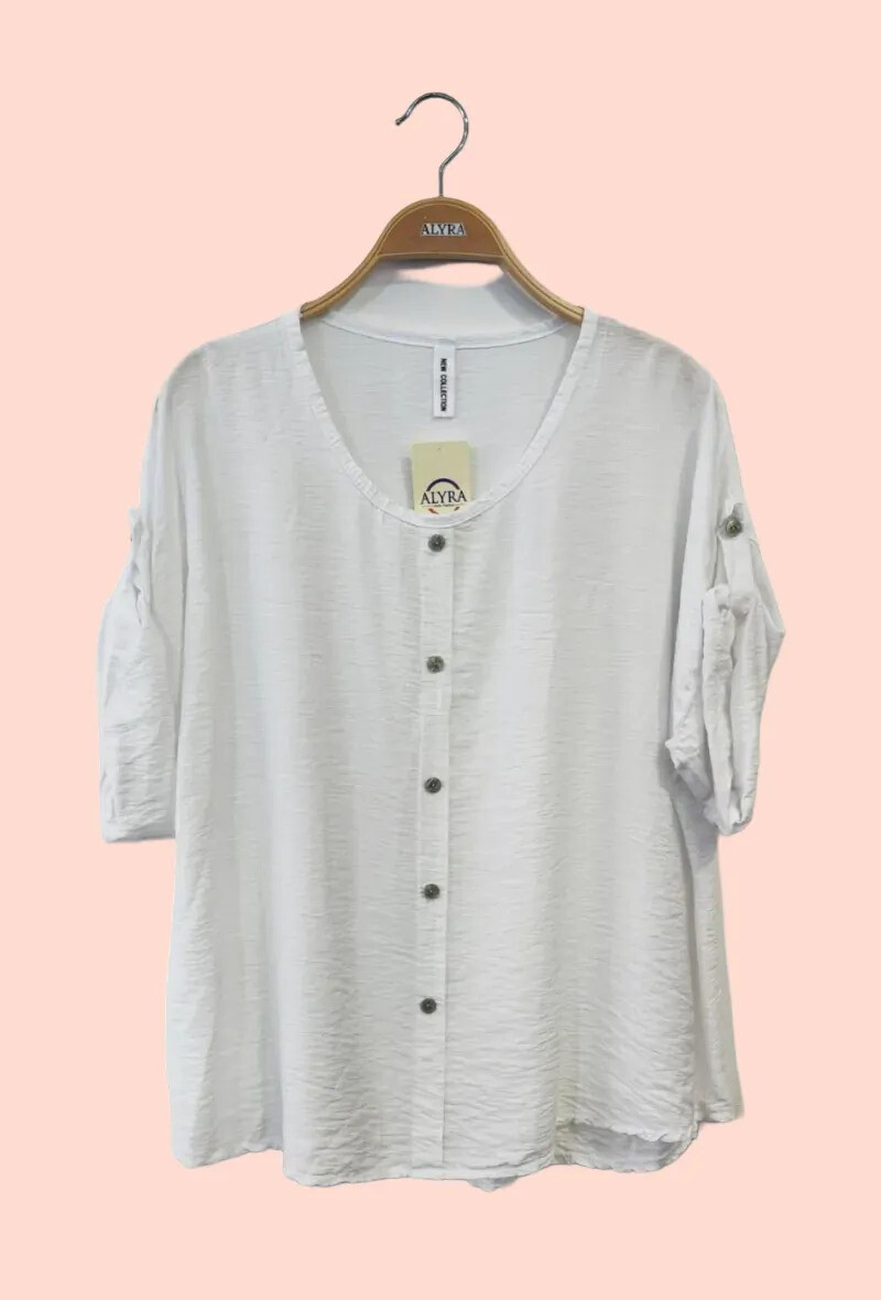 Wholesaler Alyra - Woman blouse round viscose neck