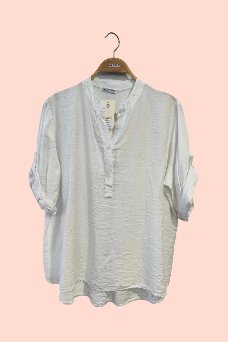 Großhändler Alyra - Elegante Bluse mit gedrehten Ärmeln