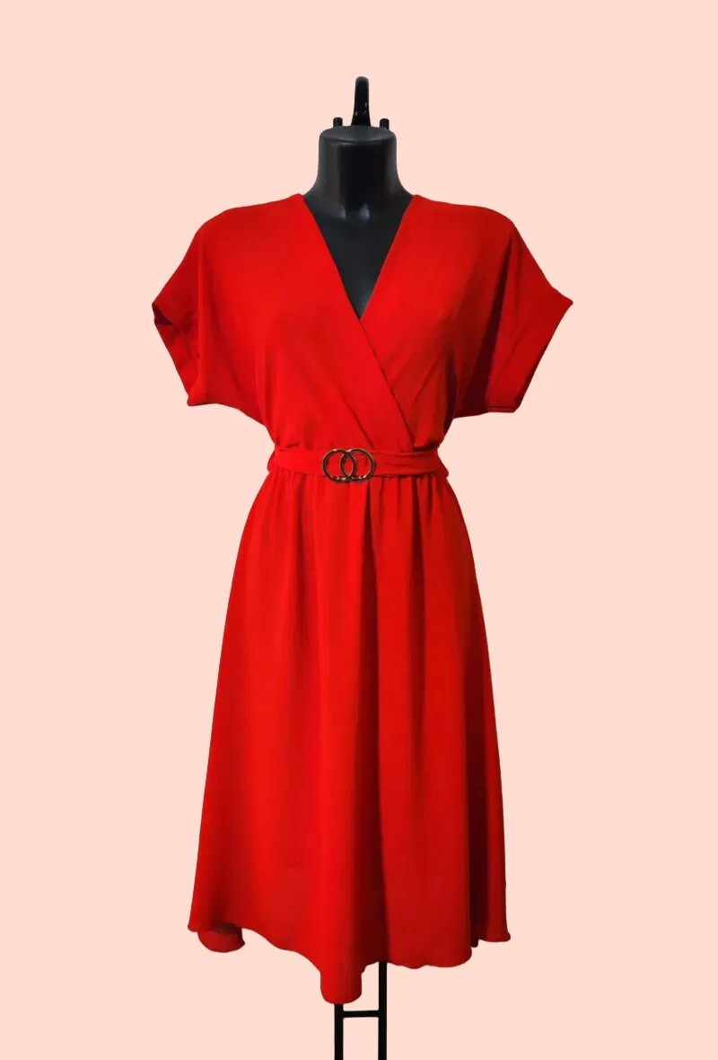 Wholesaler Alyra - Trapeze dress with waist belt