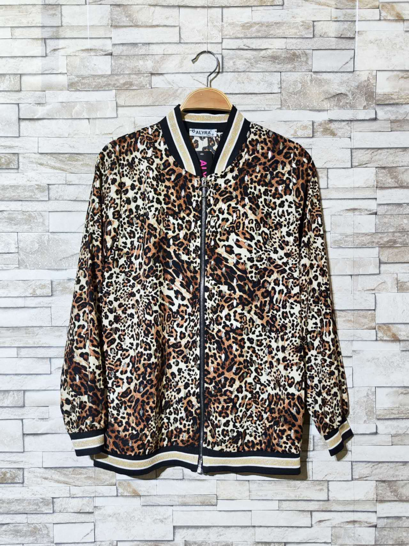 Wholesaler Alyra - Leopard print bomber jacket