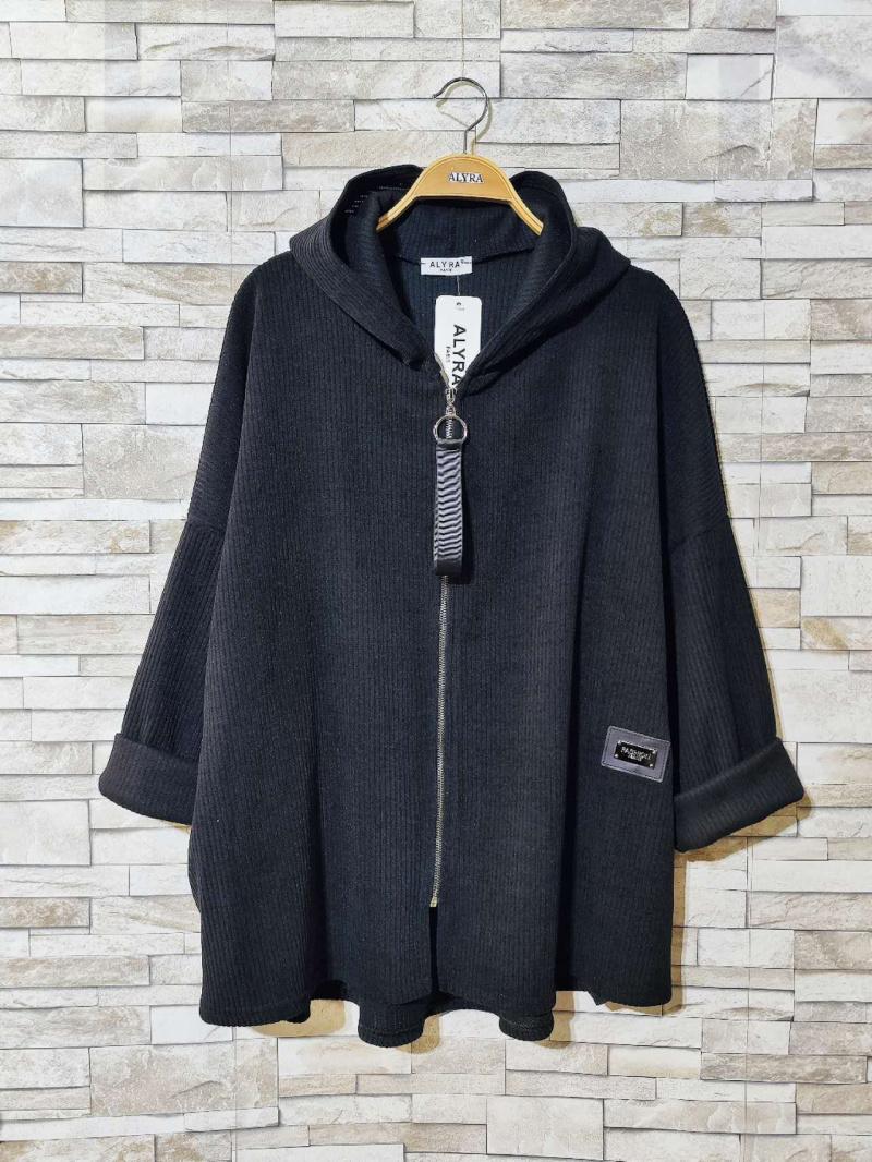 Wholesaler Alyra - Zipped jacket, oversize 40-48