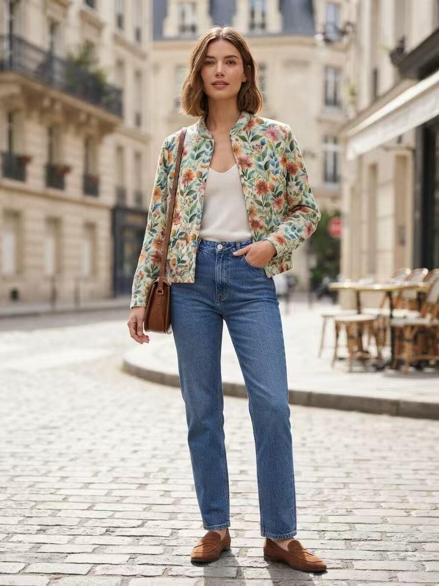 Grossiste ALYSSA srl - Bomber fleuri