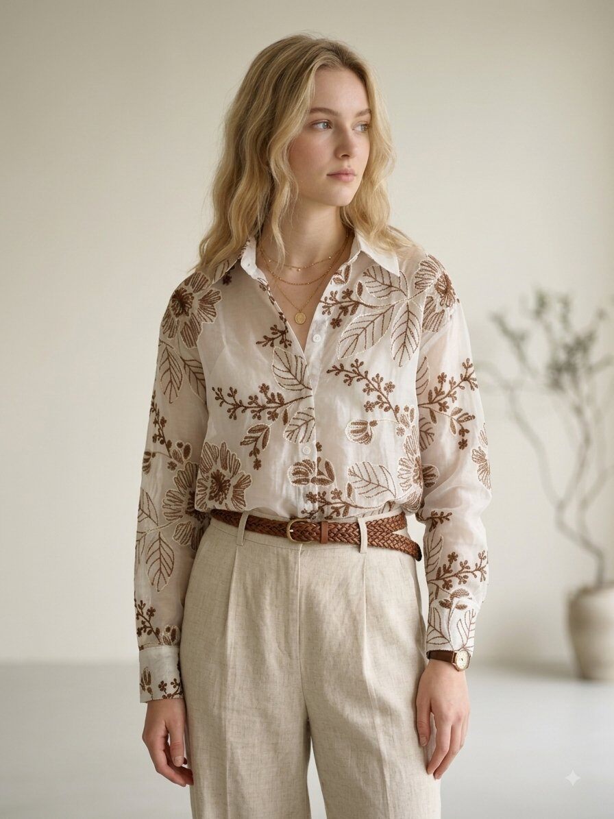 Wholesaler ALYSSA srl - CAMICIA RICAMATA