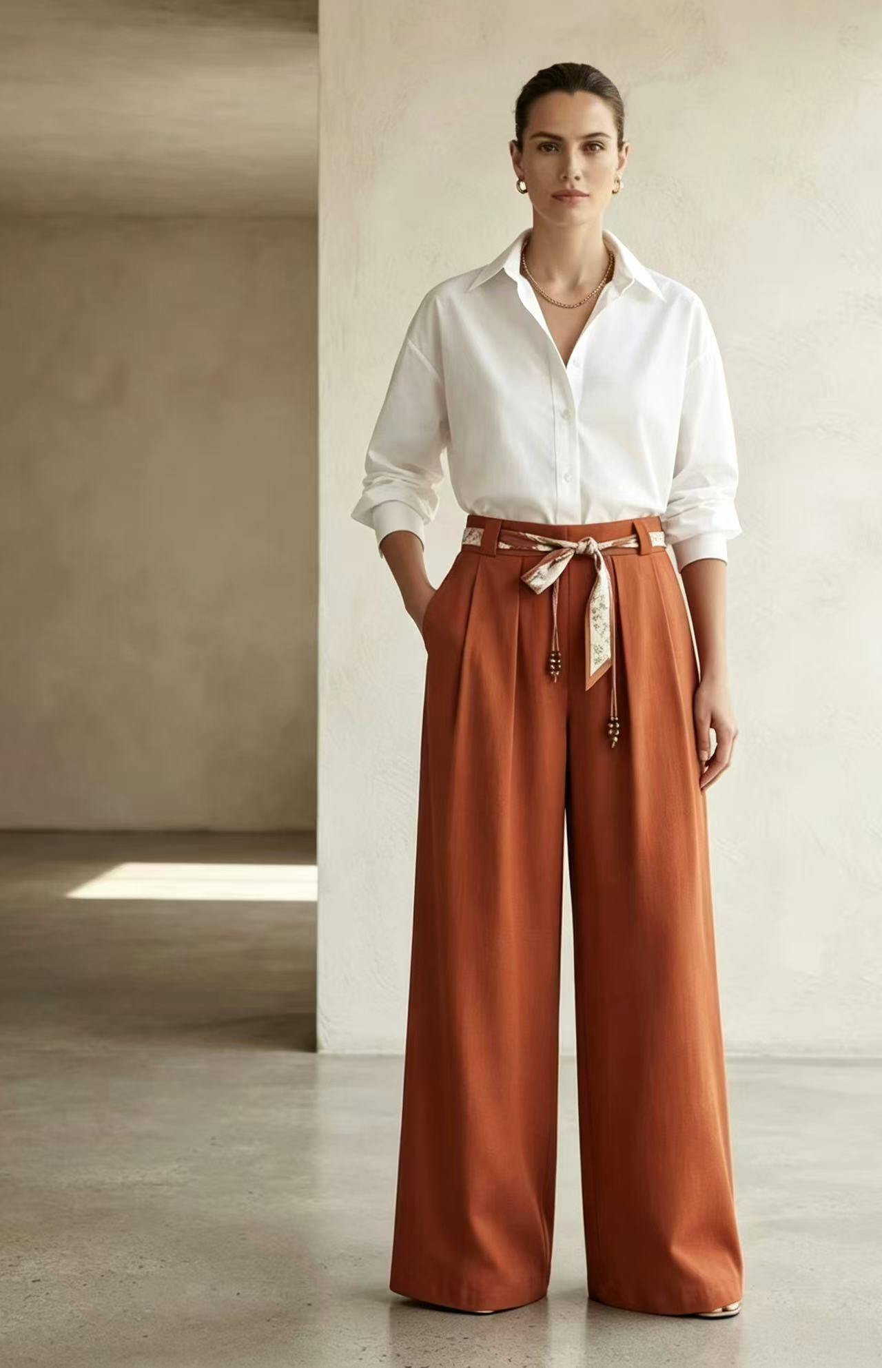 Wholesaler ALYSSA srl - FALL WIDE-LEG PANTS