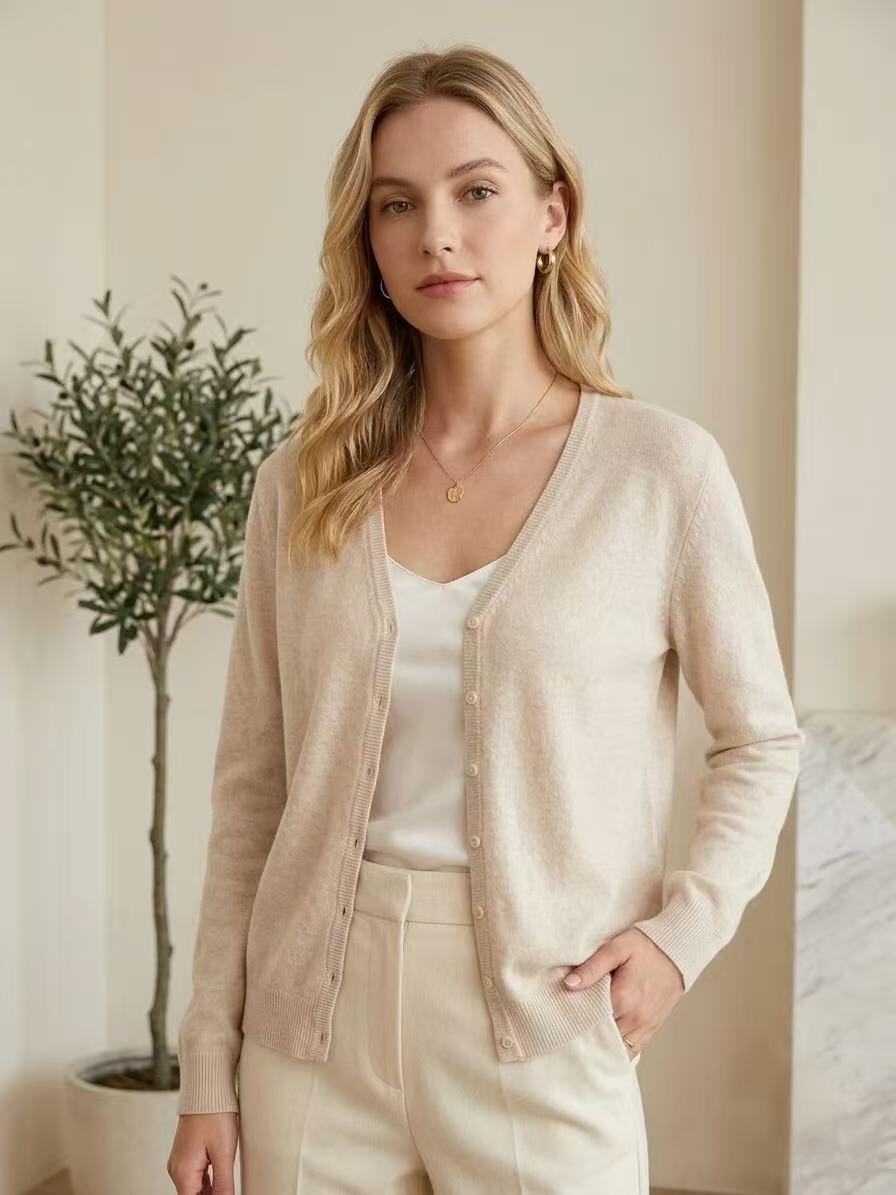 Wholesaler ALYSSA srl - BASIC LIGHT KNIT CARDIGAN