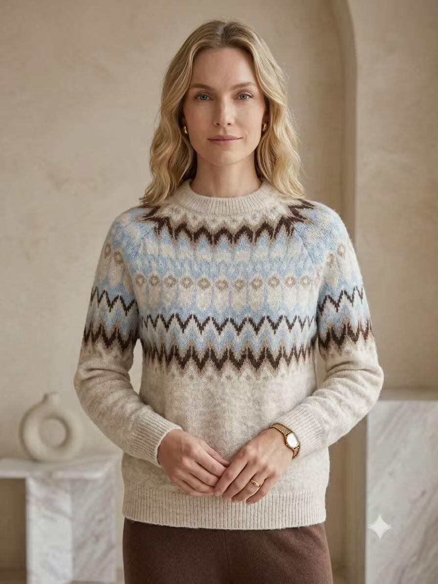 Wholesaler ALYSSA srl - Fair Isle pattern sweater
