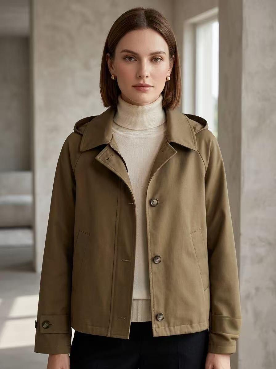 Wholesaler ALYSSA srl - HOODED TRENCH COAT