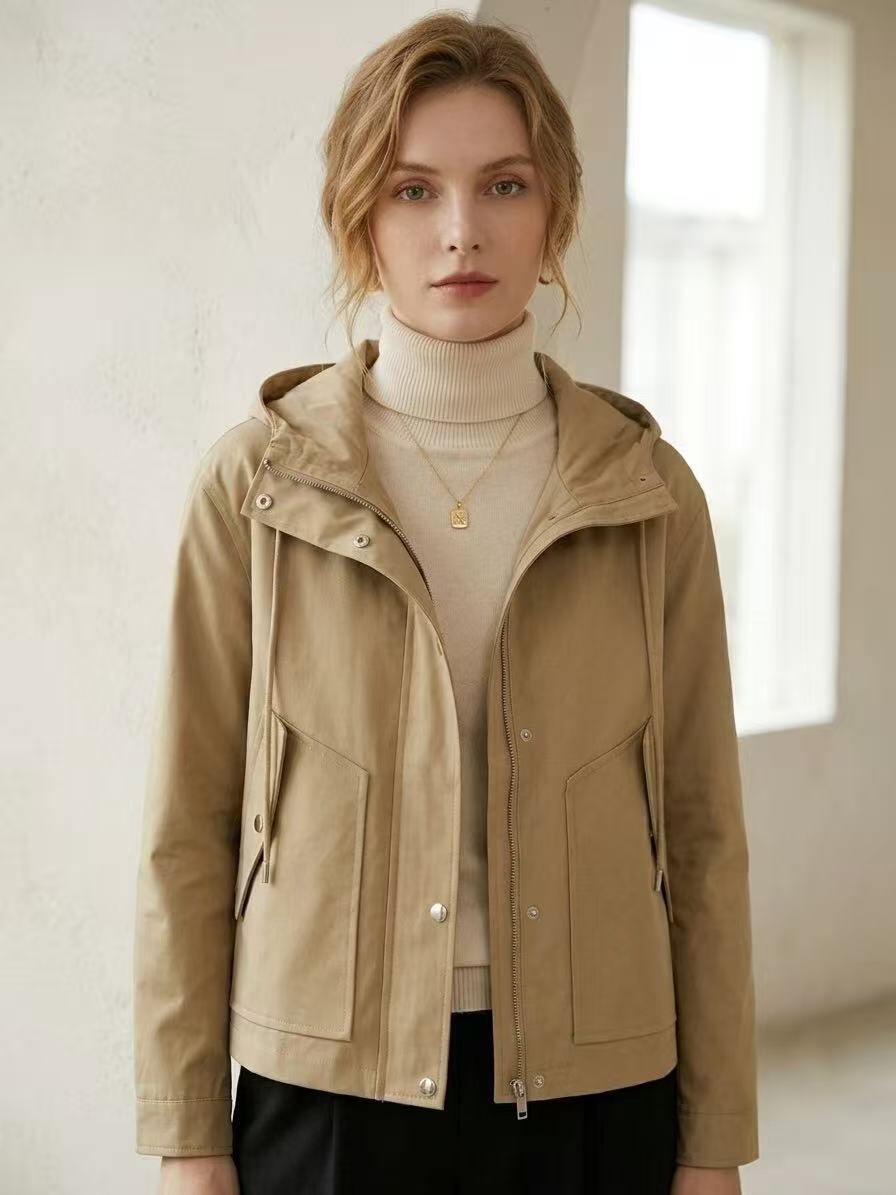 Wholesaler ALYSSA srl - TRENCH COAT WITH POCKETS AND HOOD