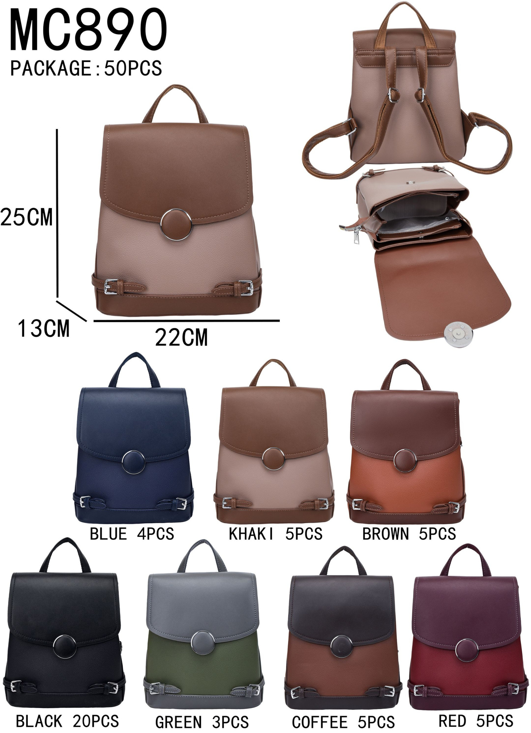 Grossiste AMANDA CLOTHING BAGS AND ACCESSORIES - SACS À MAIN FEMME DIMENSIONS 22*13*25