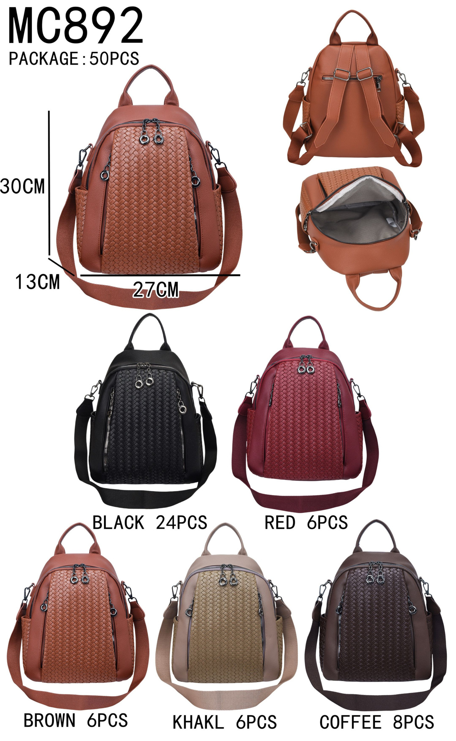 Grossiste AMANDA CLOTHING BAGS AND ACCESSORIES - SACS À MAIN FEMME DIMENSIONS 27*13*30