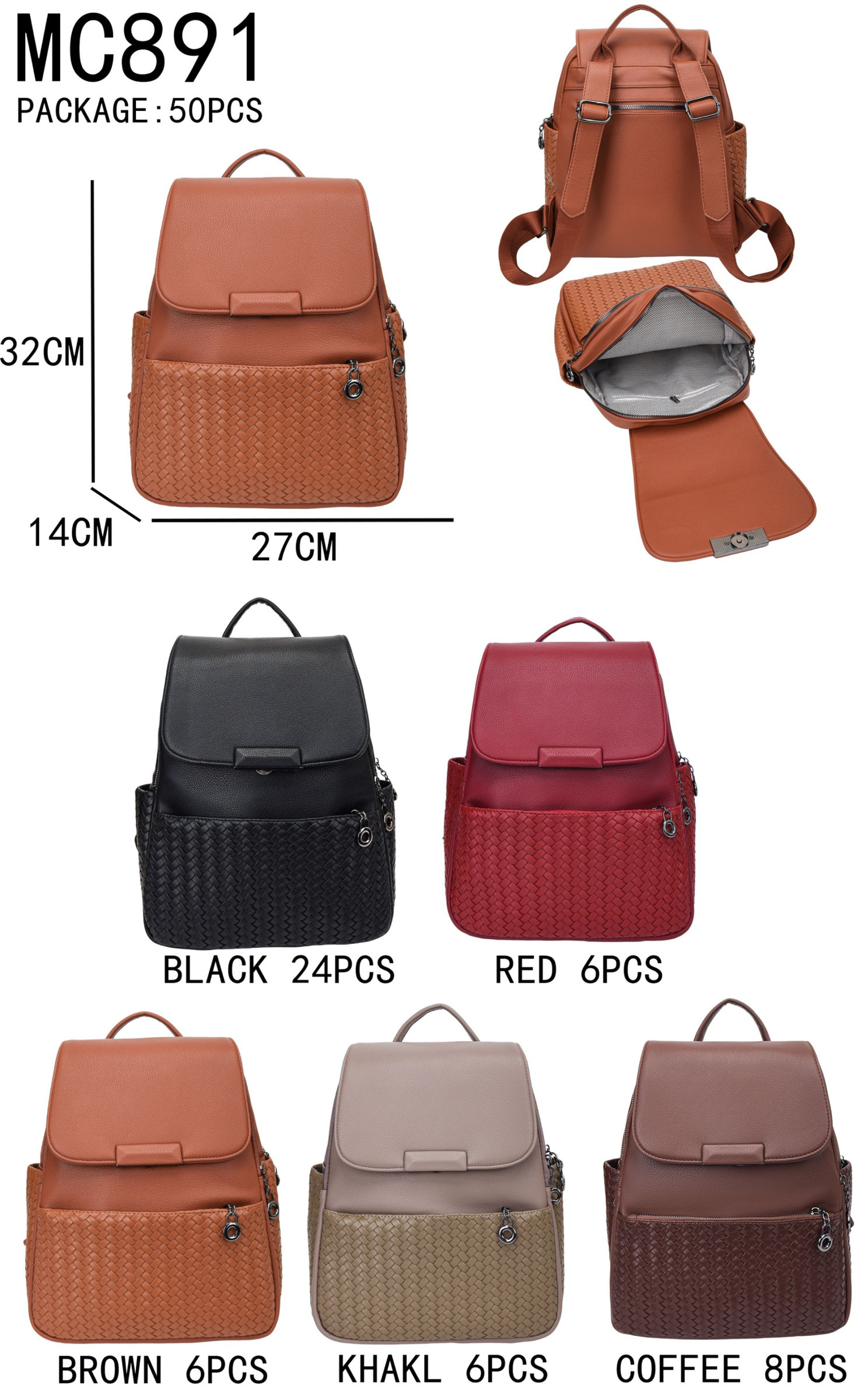 Grossiste AMANDA CLOTHING BAGS AND ACCESSORIES - SACS FEMME DIMENSIONS 27*14*32