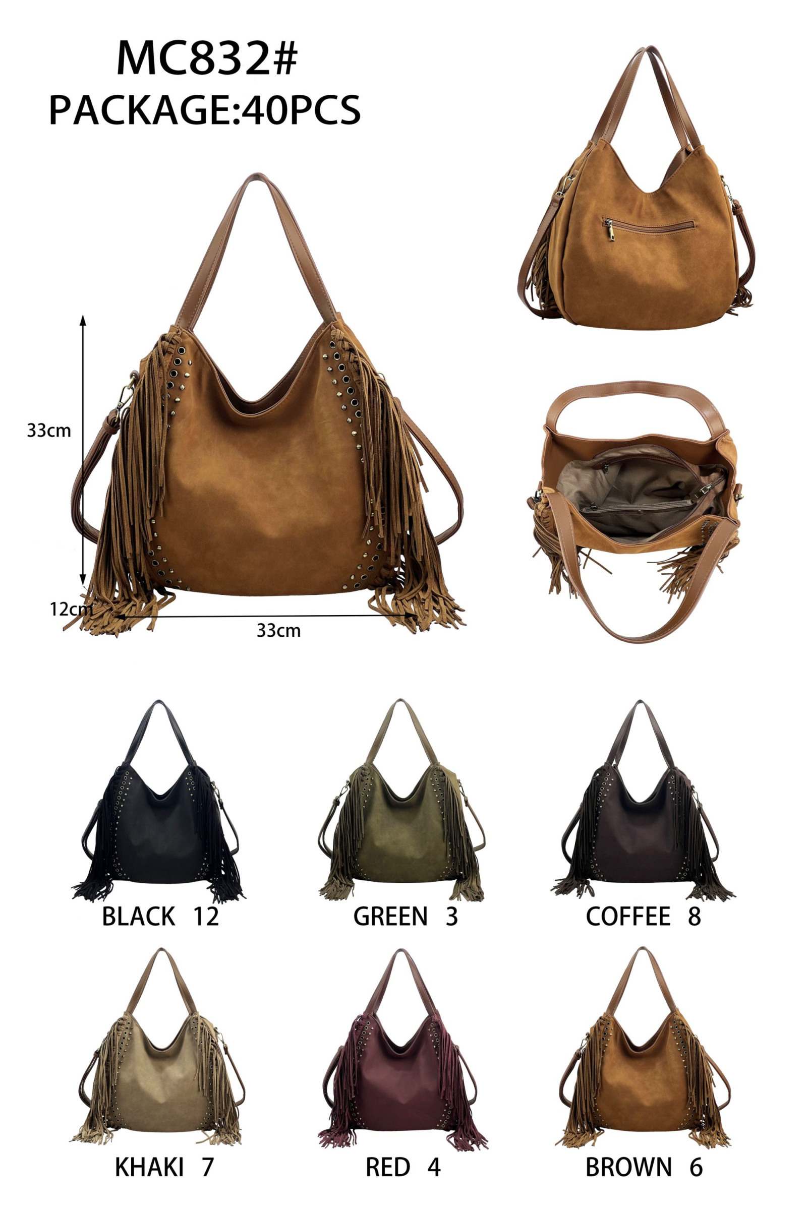 Wholesaler AMANDA CLOTHING BAGS AND ACCESSORIES - WOMEN'S HANDBAGS SIZE 33*12*33